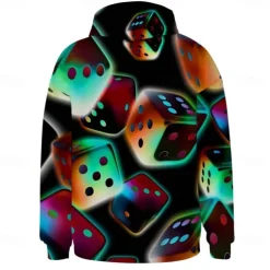 Men's Graphic Hoodie Hoodies Sweatshirt Cool Long Sleeve Hooded Green / Red Dark Purple / Light Purple Fall Winter Designer