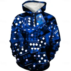 Men's Graphic Hoodie Hoodies Sweatshirt Cool Long Sleeve Hooded Green / Red Dark Purple / Light Purple Fall Winter Designer