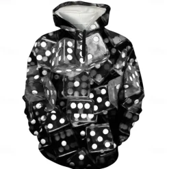 Men's Graphic Hoodie Hoodies Sweatshirt Cool Long Sleeve Hooded Green / Red Dark Purple / Light Purple Fall Winter Designer