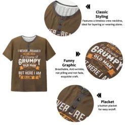 Men's Graphic Letter Henley Shirt Tee Short Sleeve 3D Print Vintage Fashion Designer Outdoor Casual Daily Summer Blue 3# Blue 2# Blue 1# Navy Blue Royal Blue Henley Henley T-Shirt