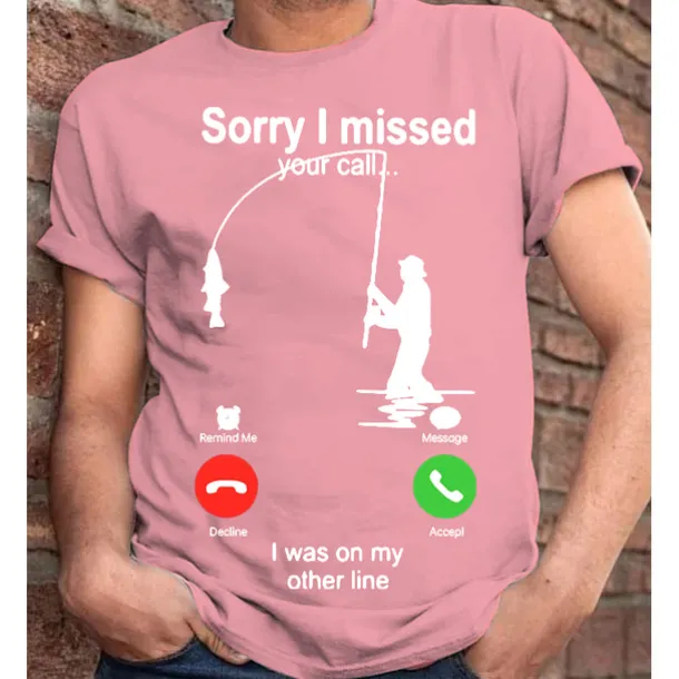 Men's Graphic Letter I'm Sorry I Missed Your Call, I Was On My Other Line T Shirt Casual Style 100% Cotton Short Sleeve Graphic Shirt Wine Heather Gray Black Comfortable Tee Vacation Casual Fashion