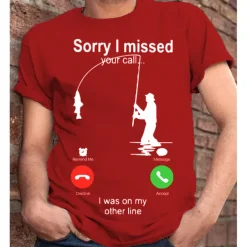 Men's Graphic Letter I'm Sorry I Missed Your Call, I Was On My Other Line T Shirt Casual Style 100% Cotton Short Sleeve Graphic Shirt Wine Heather Gray Black Comfortable Tee Vacation Casual Fashion