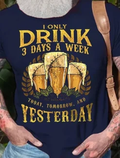 Men's Graphic Letter T Shirt Tee 100% Cotton Short Sleeve Graphic Shirt Black Wine Red Comfortable Tee Vacation Daily Wear Fashion Designer Clothing