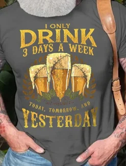 Men's Graphic Letter T Shirt Tee 100% Cotton Short Sleeve Graphic Shirt Black Wine Red Comfortable Tee Vacation Daily Wear Fashion Designer Clothing