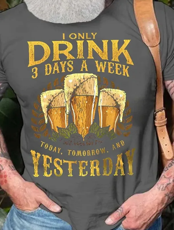 Men's Graphic Letter T Shirt Tee 100% Cotton Short Sleeve Graphic Shirt Black Wine Red Comfortable Tee Vacation Daily Wear Fashion Designer Clothing