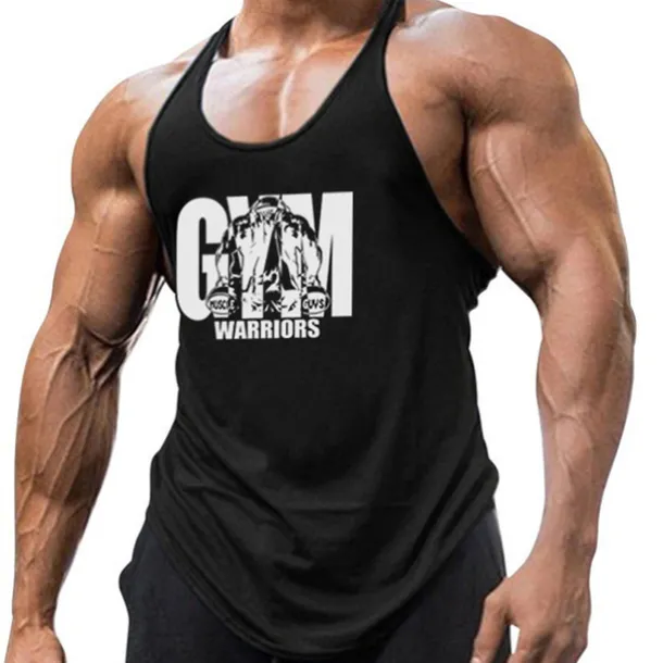 Men's Graphic Letter Tank Top Vest Top Undershirt Racer Back Tank Top Sleeveless T shirt U Neck Shirt Fashion Muscle Workout Vacation Sport Daily Black White Yellow Summer Clothing Apparel M L XL XXL