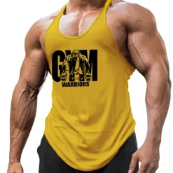 Men's Graphic Letter Tank Top Vest Top Undershirt Racer Back Tank Top Sleeveless T shirt U Neck Shirt Fashion Muscle Workout Vacation Sport Daily Black White Yellow Summer Clothing Apparel M L XL XXL