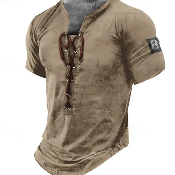 Men's Graphic Number Tee Short Sleeve T shirt 3D Print Shirt Vintage Fashion Stylish Daily Sports Going out Black White Brown Summer Clothing Apparel S M L XL 2XL 3XL