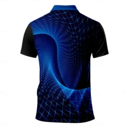 Men's Graphic Polo Shirts Golf Shirt Short Sleeve Polo Shirts Collared Shirts Casual Vacation Wear Rave Wear Party Outfits Buttons 3D Print Summer Spring Blue Green Gray