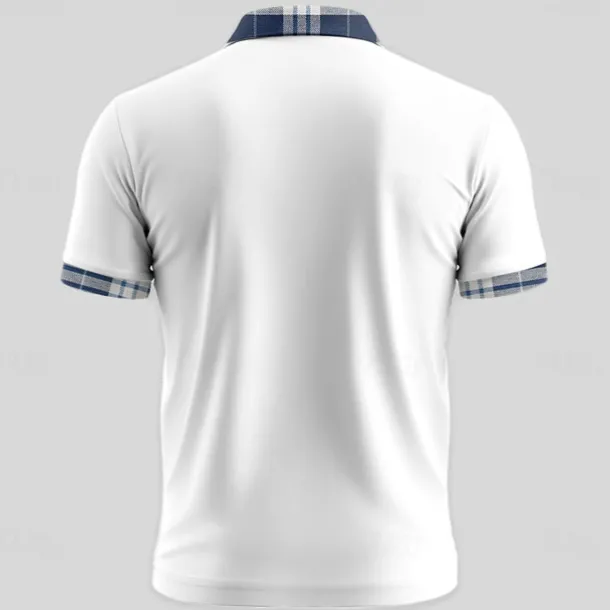 Men's Graphic Polo Short Sleeve Polo Shirts Collared Shirts Casual School Outdoor Athleisure Daily Wear 3D Print Summer Black White Blue