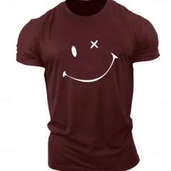 Men's Graphic Prints abstract T Shirt Graphic Tee 100% Cotton Short Sleeve Graphic Shirt Heather Gray Black White Comfortable Tee Outdoor Street Fashion Designer Clothing