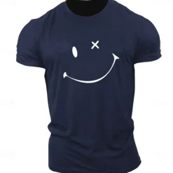 Men's Graphic Prints abstract T Shirt Graphic Tee 100% Cotton Short Sleeve Graphic Shirt Heather Gray Black White Comfortable Tee Outdoor Street Fashion Designer Clothing