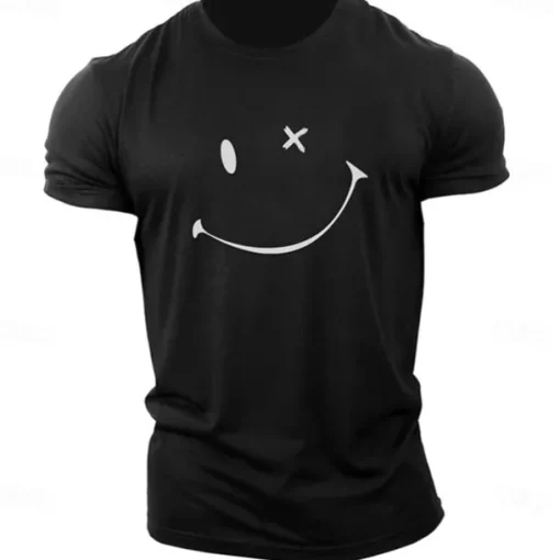 Men's Graphic Prints abstract T Shirt Graphic Tee 100% Cotton Short Sleeve Graphic Shirt Heather Gray Black White Comfortable Tee Outdoor Street Fashion Designer Clothing