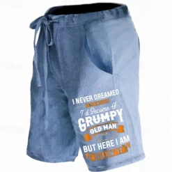 Men's Graphic Prints Old Man Shorts Summer Shorts Casual Shorts Mid Waist Streetwear Designer Outdoor Casual Daily Drawstring Elastic Waist Print Designer Clothing Apparel