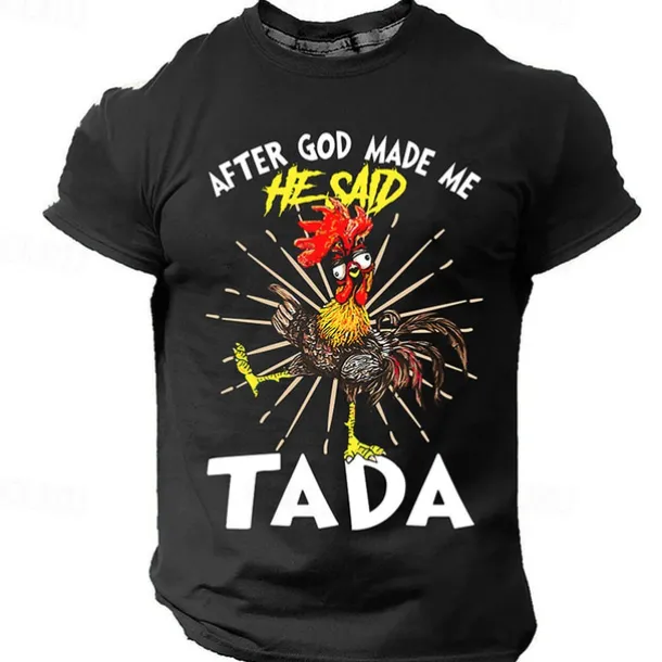 Men's Graphic Rooster T shirt Short Sleeve T shirt 3D Print Crew Neck Shirt Designer Casual Street Style Sports Outdoor Holiday Going out Black Purple Army Green Spring & Summer Clothing Apparel S M