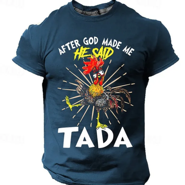 Men's Graphic Rooster T shirt Short Sleeve T shirt 3D Print Crew Neck Shirt Designer Casual Street Style Sports Outdoor Holiday Going out Black Purple Army Green Spring & Summer Clothing Apparel S M