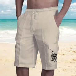 Men's Graphic Shorts Summer Shorts Baggy Shorts Mid Waist Streetwear Designer Casual Daily Holiday Elastic Waist Drawstring Print Designer Clothing Apparel