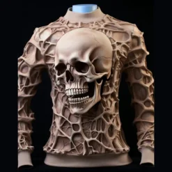 Men's Graphic Skeleton Skulls Sweatshirts Golf Pullover Sweatshirt Long Sleeve Sweatshirt Crew Neck Daily Casual Vintage Retro 3D Print Vacation Holiday Going out Print Spring & Fall