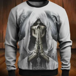 Men's Graphic Skulls Sweatshirts Golf Pullover Sweatshirt Long Sleeve Sweatshirt Crew Neck Fashion Daily Casual 3D Print Vacation Holiday Going out Print Spring & Fall