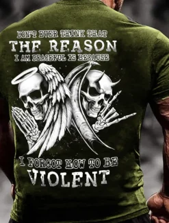 Men's Graphic Skulls T shirt Tee Retro Shirts Short Sleeve T shirt 3D Print Crew Neck Shirt Vintage Fashion Designer Outdoor Casual Daily Black Blue Brown Spring & Summer Clothing Apparel S M L XL