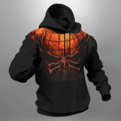 Men's Graphic Spider Hoodie Hoodies Sweatshirt Fashion Daily Long Sleeve Hooded Vacation Sports Outdoor Holiday Black Grey Black Print Front Pocket Spring & Fall Designer