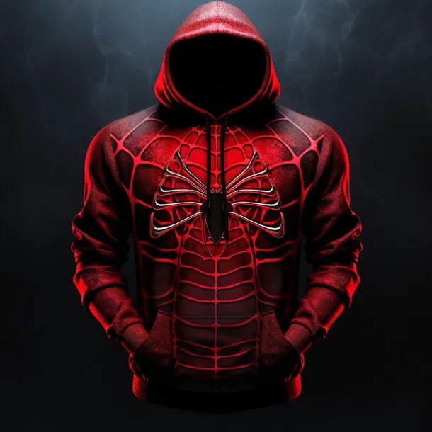 Men's Graphic Spiders Spider web Hoodie Hoodies Sweatshirt Fashion Daily Long Sleeve Hooded Vacation Sports Outdoor Holiday #1 #2 Print Front Pocket Spring & Fall Designer