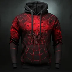 Men's Graphic Spiders Spider web Hoodie Hoodies Sweatshirt Fashion Daily Long Sleeve Hooded Vacation Sports Outdoor Holiday #1 #2 Print Front Pocket Spring & Fall Designer