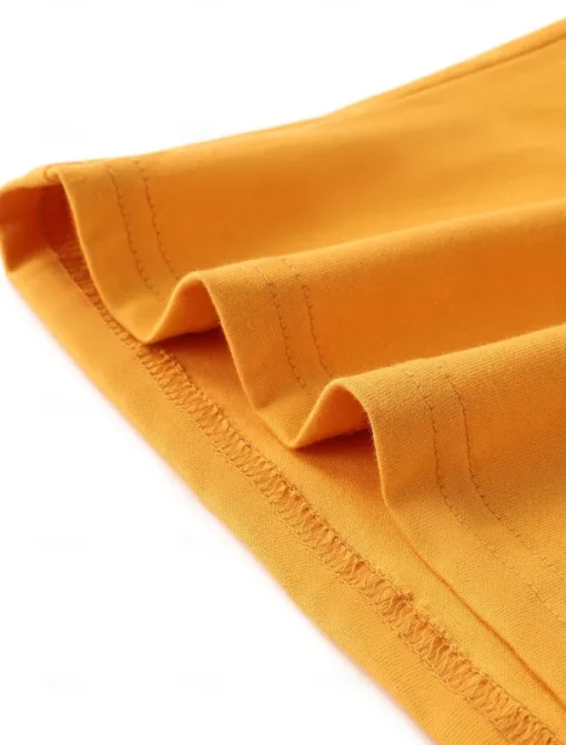 Men's Graphic T Shirt Tee Top Short Sleeve T shirt Crew Neck Shirt Fashion Outdoor Casual Street Casual Daily Orange Spring & Summer Clothing Apparel S M L XL XXL