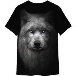 Men's Graphic Wolf T shirt Short Sleeve T shirt 3D Print Crew Neck Shirt Designer Classic Casual Daily Sports Weekend Black Gray Summer Clothing Apparel S M L XL XXL 3XL 4XL