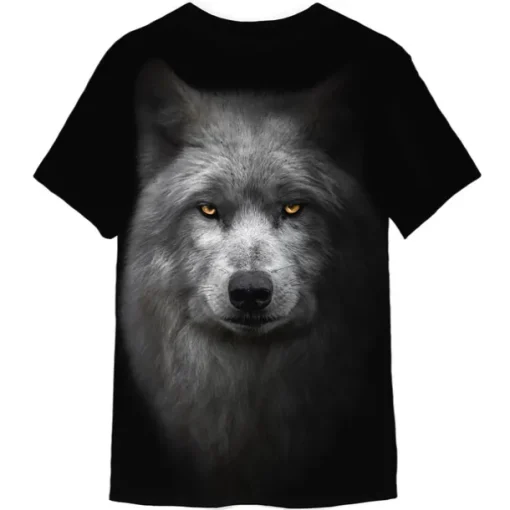 Men's Graphic Wolf T shirt Short Sleeve T shirt 3D Print Crew Neck Shirt Designer Classic Casual Daily Sports Weekend Black Gray Summer Clothing Apparel S M L XL XXL 3XL 4XL