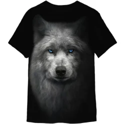 Men's Graphic Wolf T shirt Short Sleeve T shirt 3D Print Crew Neck Shirt Designer Classic Casual Daily Sports Weekend Black Gray Summer Clothing Apparel S M L XL XXL 3XL 4XL