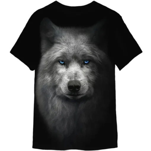 Men's Graphic Wolf T shirt Short Sleeve T shirt 3D Print Crew Neck Shirt Designer Classic Casual Daily Sports Weekend Black Gray Summer Clothing Apparel S M L XL XXL 3XL 4XL