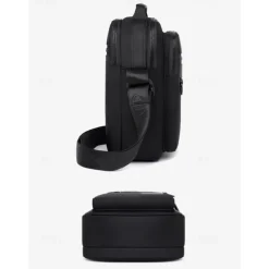 Men's Green Crossbody Messenger Bag with Multiple Zippered Pockets - Durable and Stylish for Everyday and Travel Use