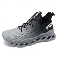 Men's Green Running Sneakers with Mesh Upper and Lightweight Design – Breathable, Comfortable Athletic Shoes for Sports, Workouts and Casual Wear