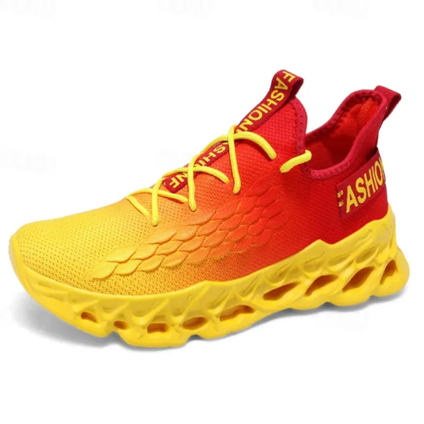 Men's Green Running Sneakers with Mesh Upper and Lightweight Design – Breathable, Comfortable Athletic Shoes for Sports, Workouts and Casual Wear