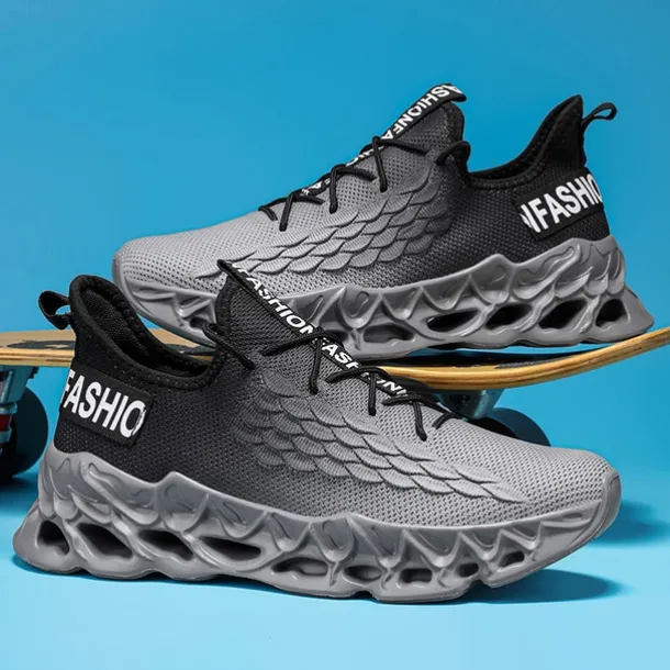 Men's Green Running Sneakers with Mesh Upper and Lightweight Design – Breathable, Comfortable Athletic Shoes for Sports, Workouts and Casual Wear