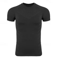 Men's Gym Shirt Sports T-Shirt Crew Neck Short Sleeve Sport Casual Daily Gym Quick dry Breathable Soft Color Block Black Yellow Activewear Fashion Basic