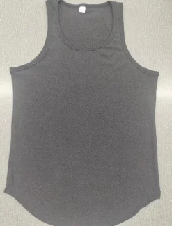 Men's GYM Tank Running Tank Workout Tank Men Tops Crew Neck Sleeveless Sports & Outdoor Vacation Going out Casual Daily Quick dry Moisture Wicking Breathable Soft Plain Black White Activewear Fashion