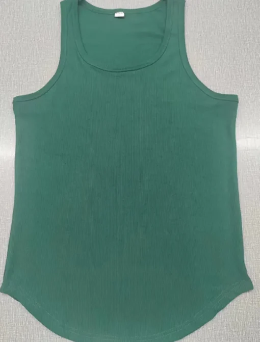 Men's GYM Tank Running Tank Workout Tank Men Tops Crew Neck Sleeveless Sports & Outdoor Vacation Going out Casual Daily Quick dry Moisture Wicking Breathable Soft Plain Black White Activewear Fashion