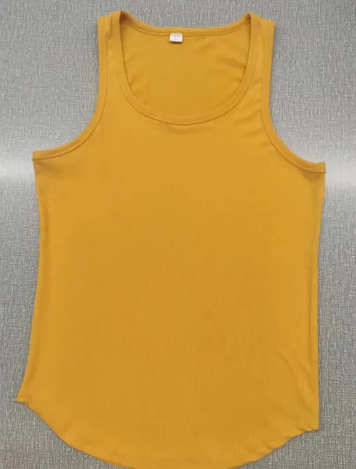 Men's GYM Tank Running Tank Workout Tank Men Tops Crew Neck Sleeveless Sports & Outdoor Vacation Going out Casual Daily Quick dry Moisture Wicking Breathable Soft Plain Black White Activewear Fashion