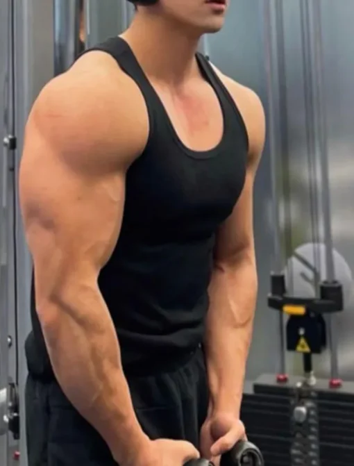 Men's GYM Tank Running Tank Workout Tank Men Tops Crew Neck Sleeveless Sports & Outdoor Vacation Going out Casual Daily Quick dry Moisture Wicking Breathable Soft Plain Black White Activewear Fashion