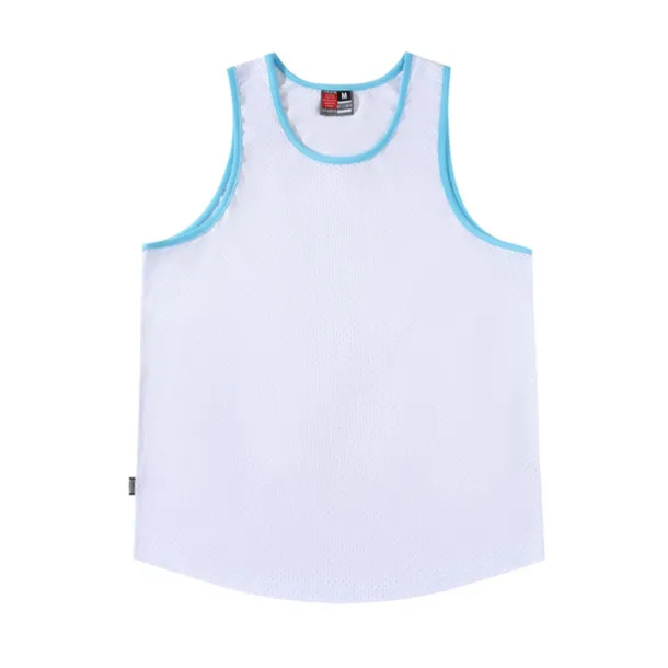 Men's Gym Tank Top Basketball Jersey Mesh Classic Sleeveless Singlet Athletic Athleisure Breathable Quick Dry Moisture Wicking Soft Fitness Gym Workout Basketball Sportswear Activewear Solid Colored
