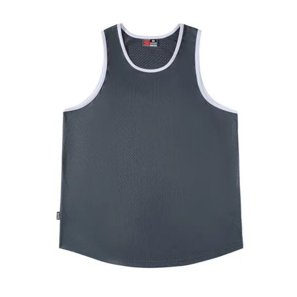 Men's Gym Tank Top Basketball Jersey Mesh Classic Sleeveless Singlet Athletic Athleisure Breathable Quick Dry Moisture Wicking Soft Fitness Gym Workout Basketball Sportswear Activewear Solid Colored