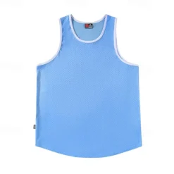 Men's Gym Tank Top Basketball Jersey Mesh Classic Sleeveless Singlet Athletic Athleisure Breathable Quick Dry Moisture Wicking Soft Fitness Gym Workout Basketball Sportswear Activewear Solid Colored