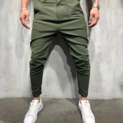 Men's Harem Trousers Jogger Pants Baggy Plain Breathable Lightweight Full Length Casual Daily Cotton Hip-Hop Smart Casual ArmyGreen Black Micro-elastic