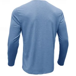 Men's Henley Shirt Tee Long Sleeve Shirt Plain Henley Casual Holiday Long Sleeve Button-Down Clothing Apparel Cotton Blend Fashion Designer Comfortable Essential