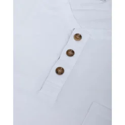 Men's Henley Shirt Tee Long Sleeve Shirt Plain Henley Casual Holiday Long Sleeve Button-Down Clothing Apparel Cotton Blend Fashion Designer Comfortable Essential