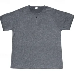 Men's Henley Shirt Tee Short Sleeve Solid Color Plain Distressed Buttons Washed Henley Outdoor Casual Daily Summer Spring & Fall Black Gray Navy Blue Henley T-Shirt