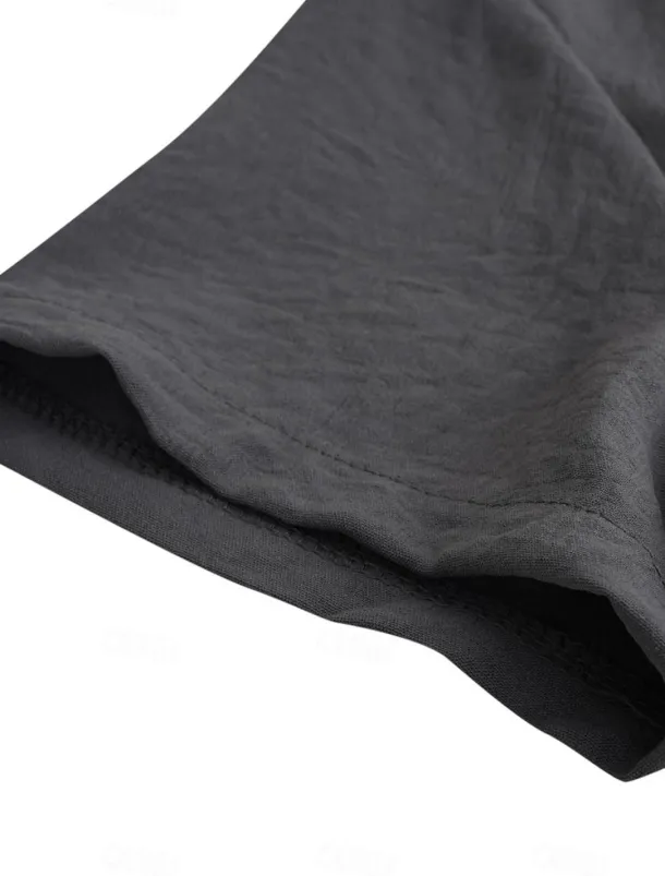 Men's Henley Shirt Tee Top Plain Henley Street Vacation Short Sleeve Button-Down Clothing Apparel Designer Basic Modern Contemporary