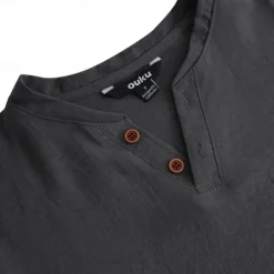 Men's Henley Shirt Tee Top Plain V Neck Street Vacation Short Sleeves Clothing Apparel Fashion Designer Basic